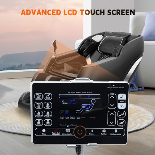 Black Full Body Massage Chair with Zero Gravity, Airbags, Rollers, Bluetooth, Heater Q4132