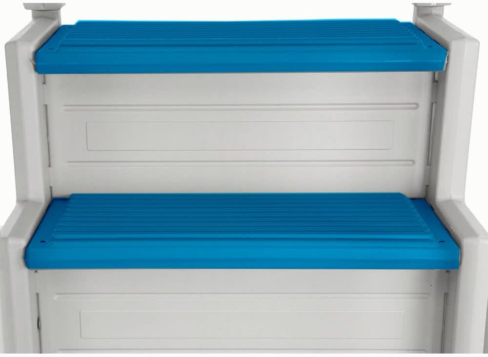 White Frame Above Ground Swimming Pool Step & Ladder U88725
