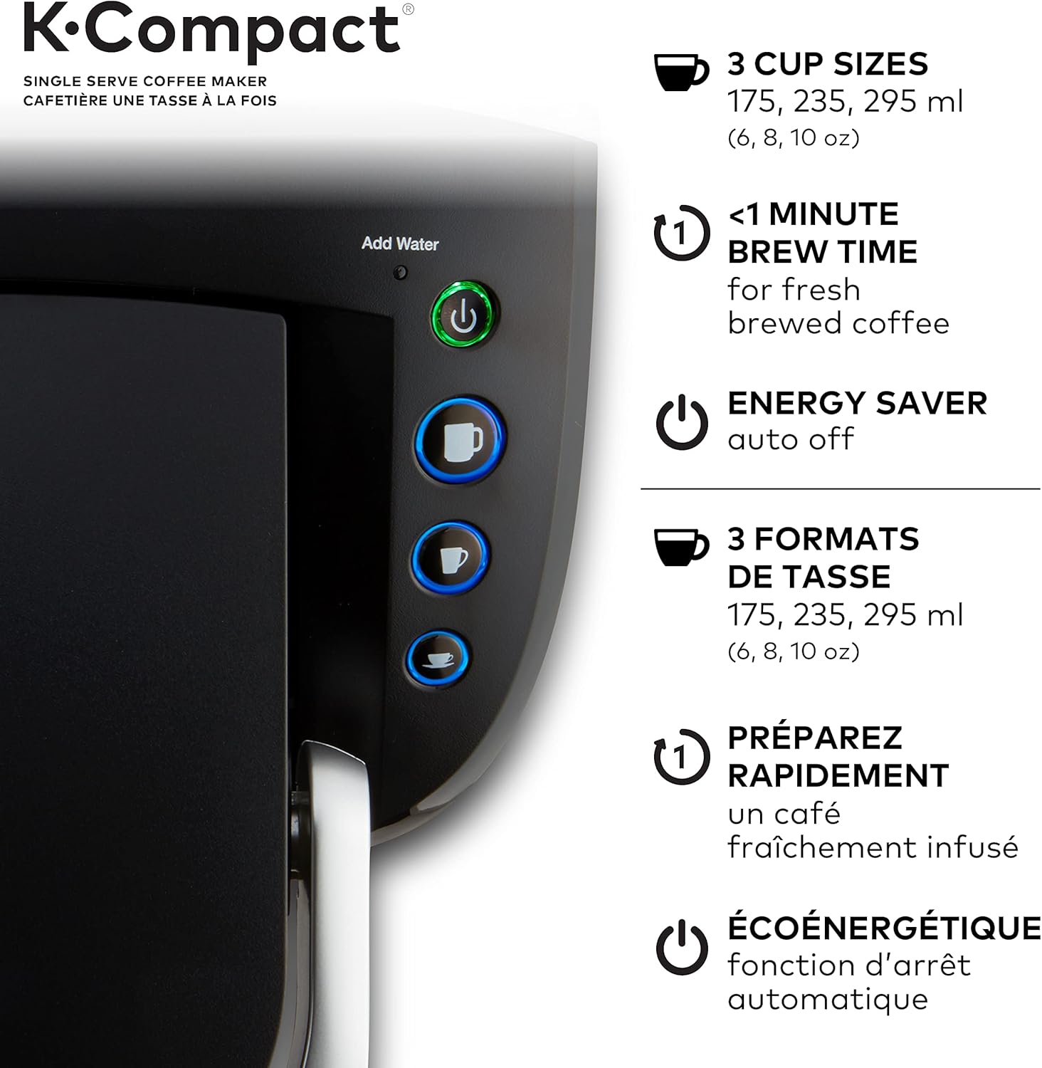 Single Serve Coffee Maker, 3 cups H285
