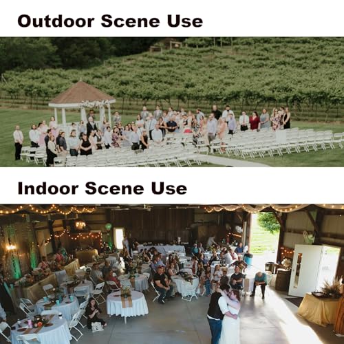White Plastic Folding Chair with Steel Frame H11483
