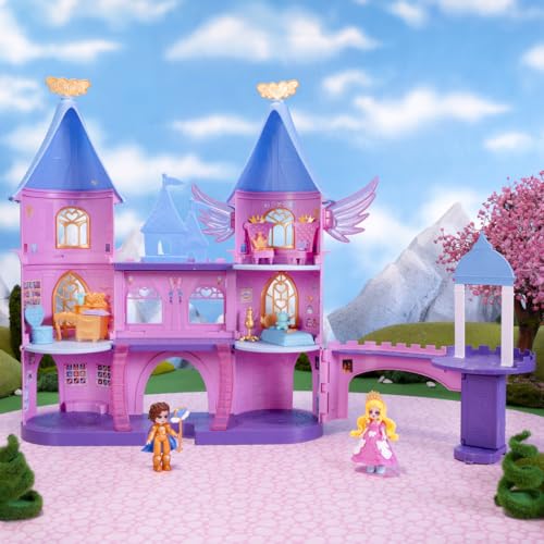 Castle Playset with 2 Dolls, 3 Floors, 19 Accessories, Virtual Item Code D32901