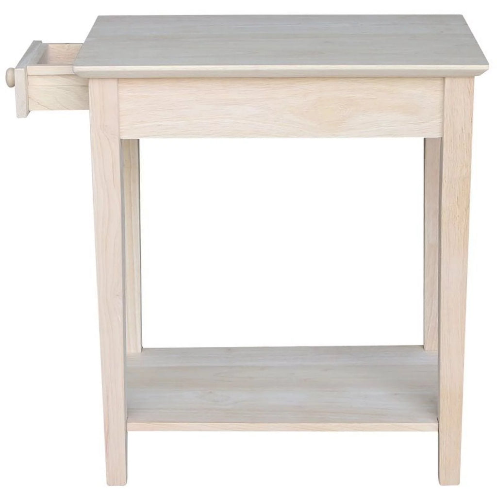 Natural Wood 1 Drawer End Table I456538