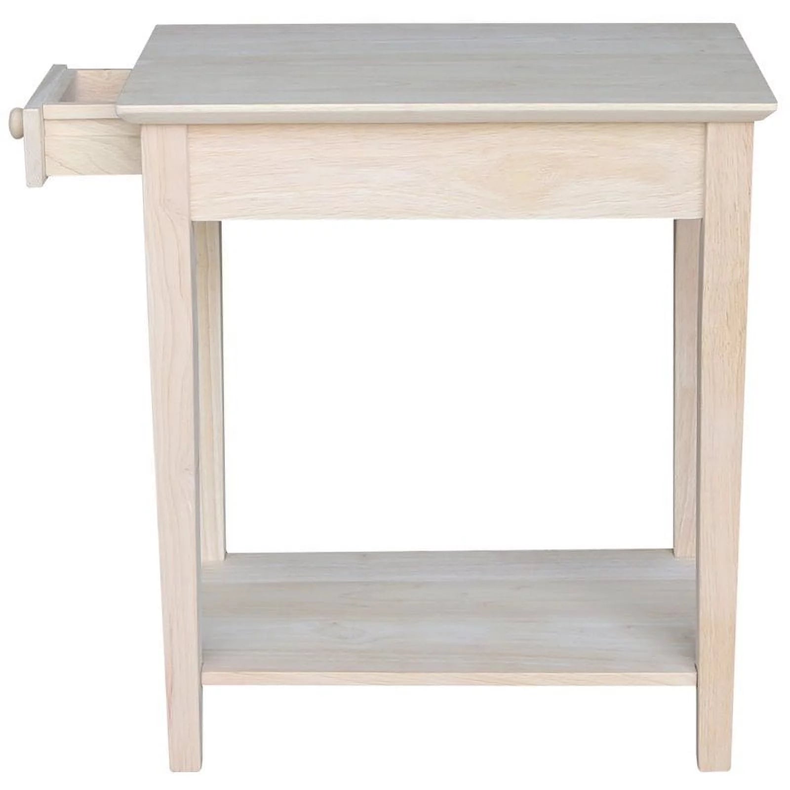 Natural Wood 1 Drawer End Table I456538