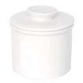 White Ceramic Butter Dish with Lid Q4199