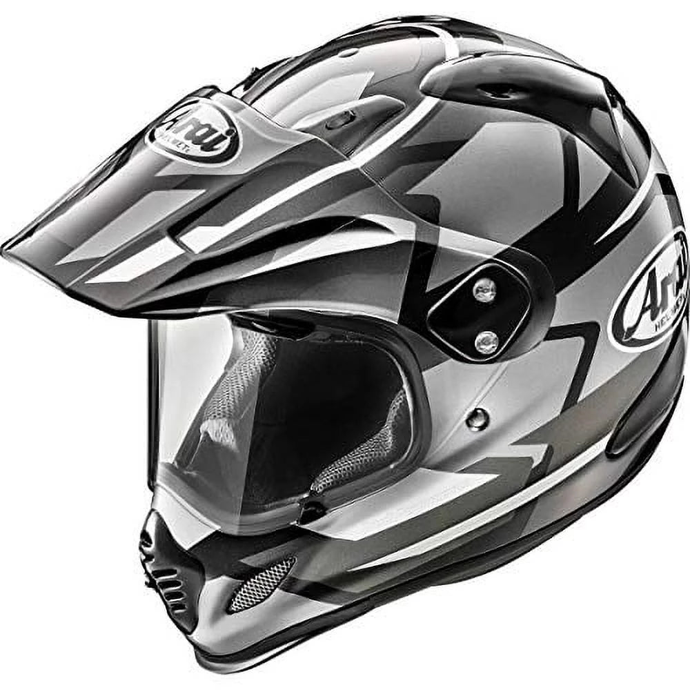 Black/Silver Frost Dual Sport Motorcycle Helmet P686636