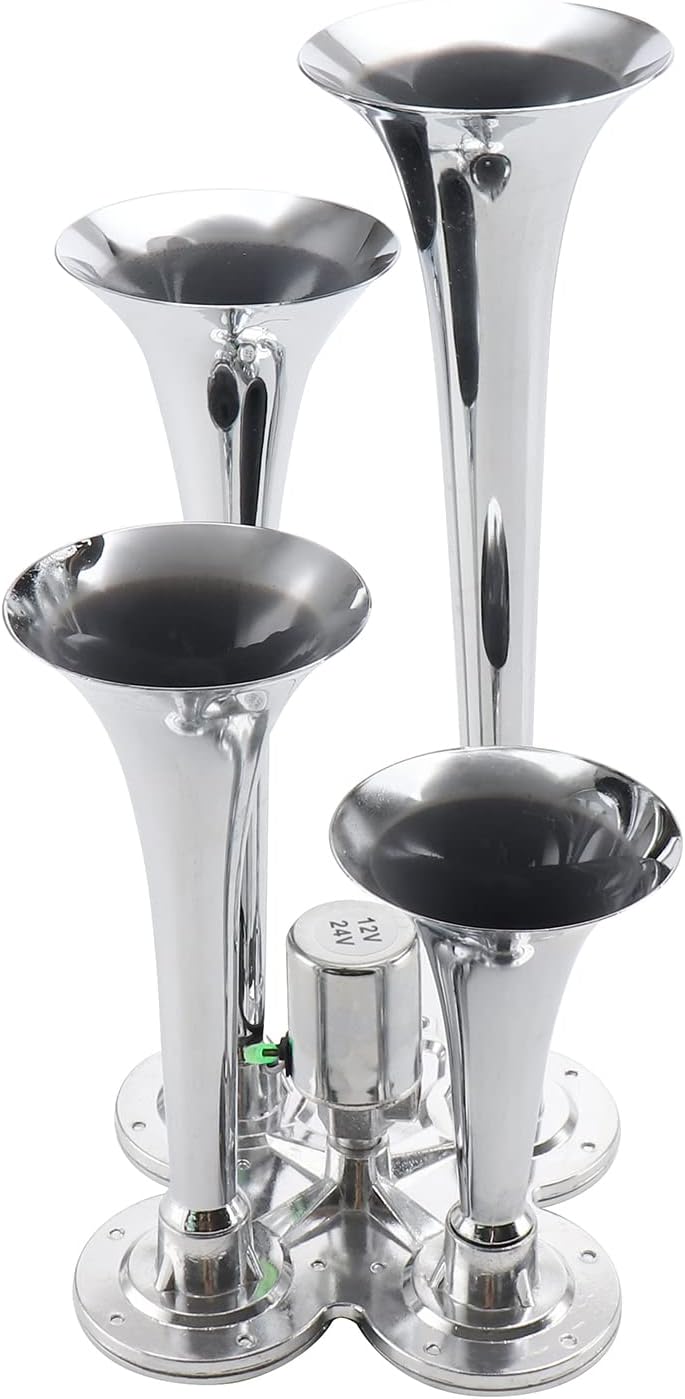 Silver Pack of 2 12V Horn Kit V40308