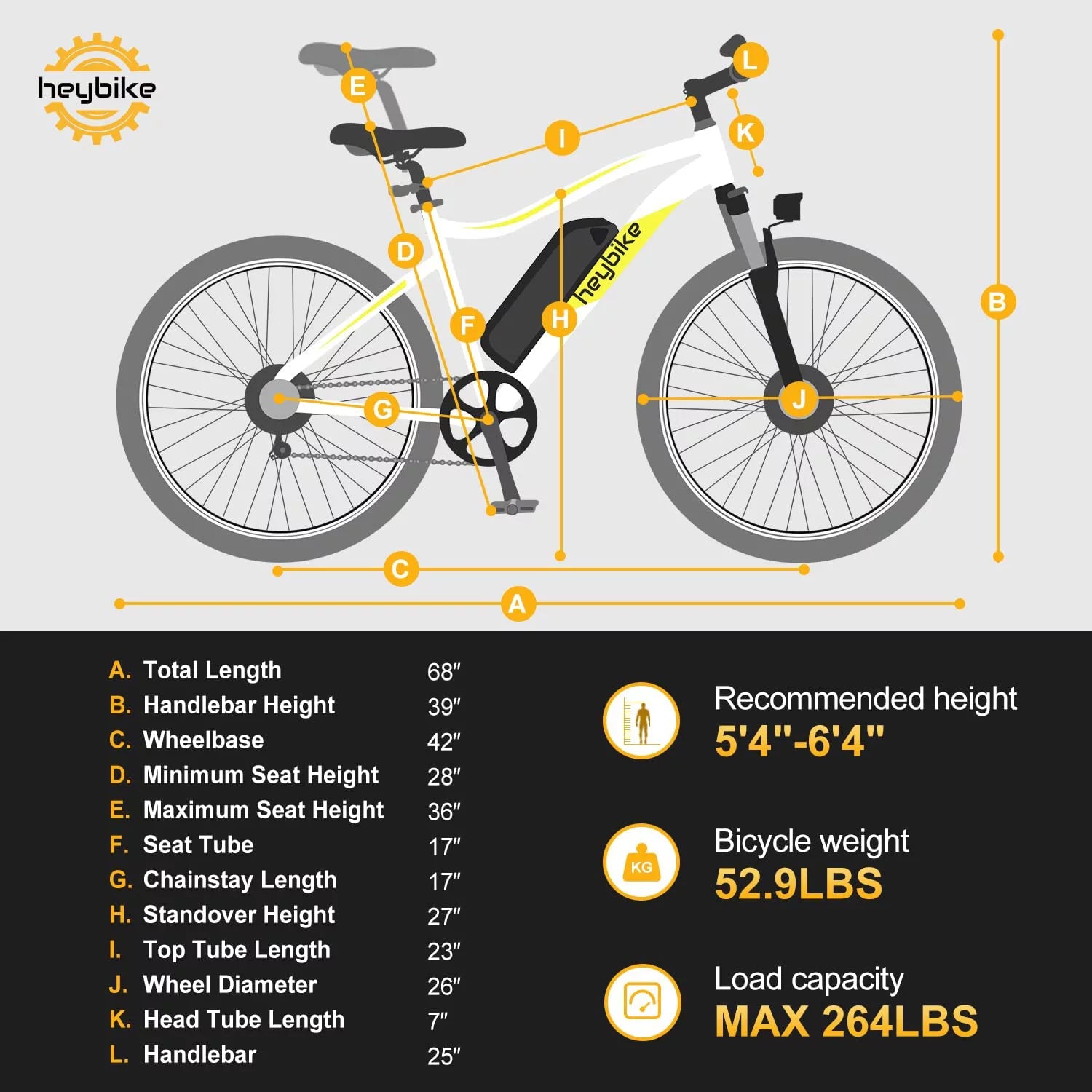 Electric Bike with 500W Motor, 48V 12.5AH Removable Battery, 27.5" 7-Speed Front Suspension D210214