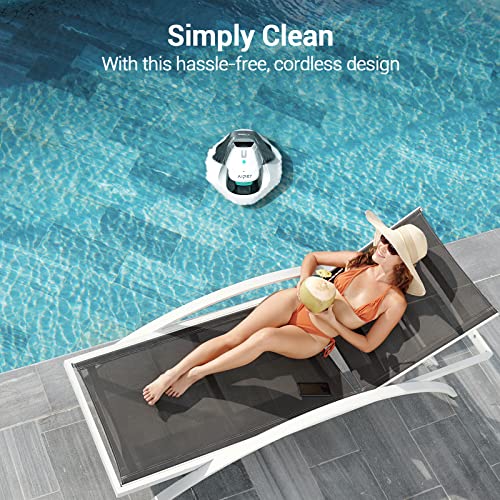 Cordless Robotic Pool Cleaner with Dual-Drive Motors V270