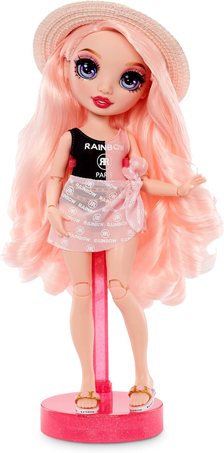 Pink Fashion Doll with 2 Designer Outfits and Pool Accessories Playset F111102