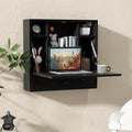 White Wall Mounted Desk with Storage Drawer and Shelves C515
