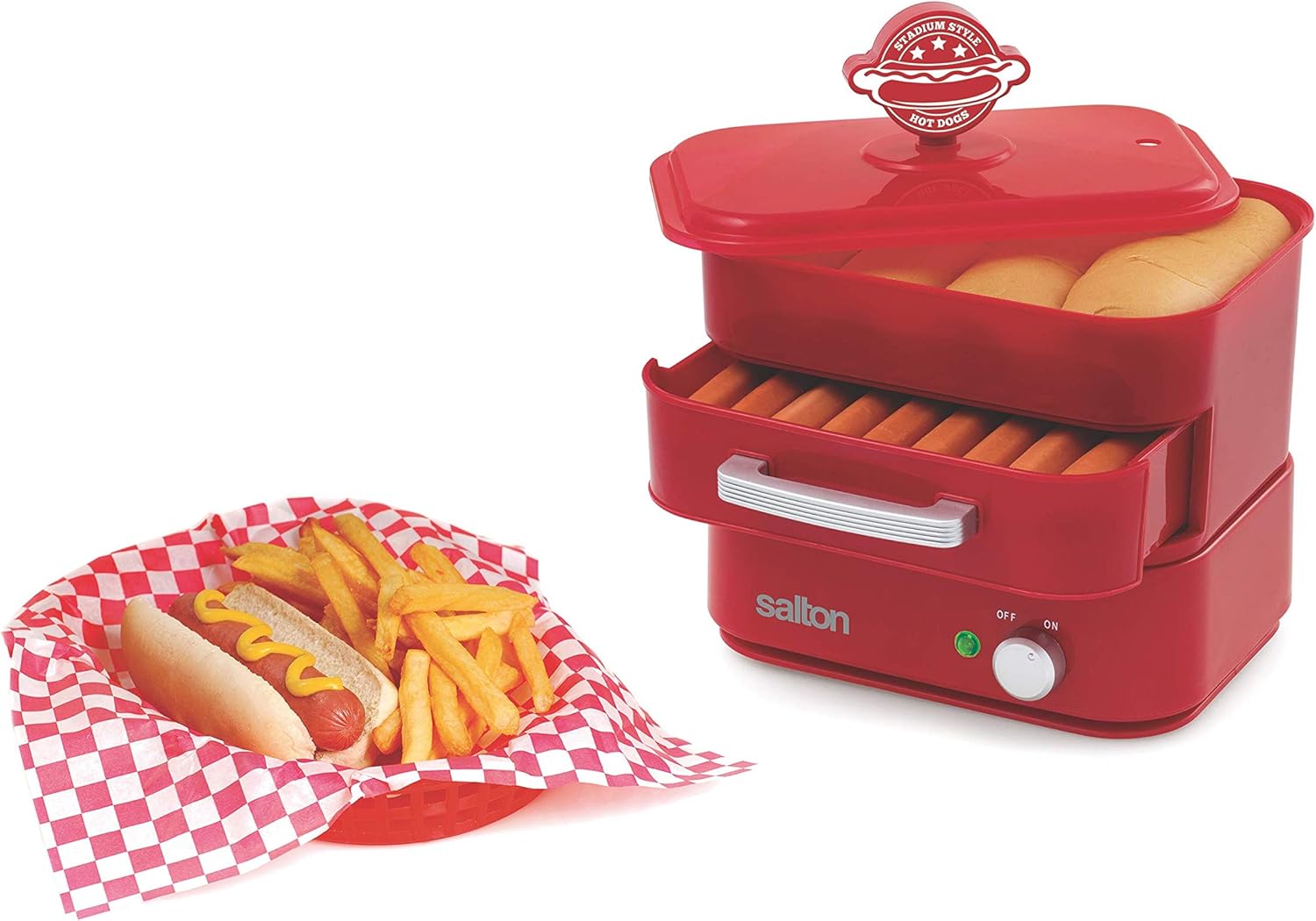 Red Hot Dog Food Steamer J9667