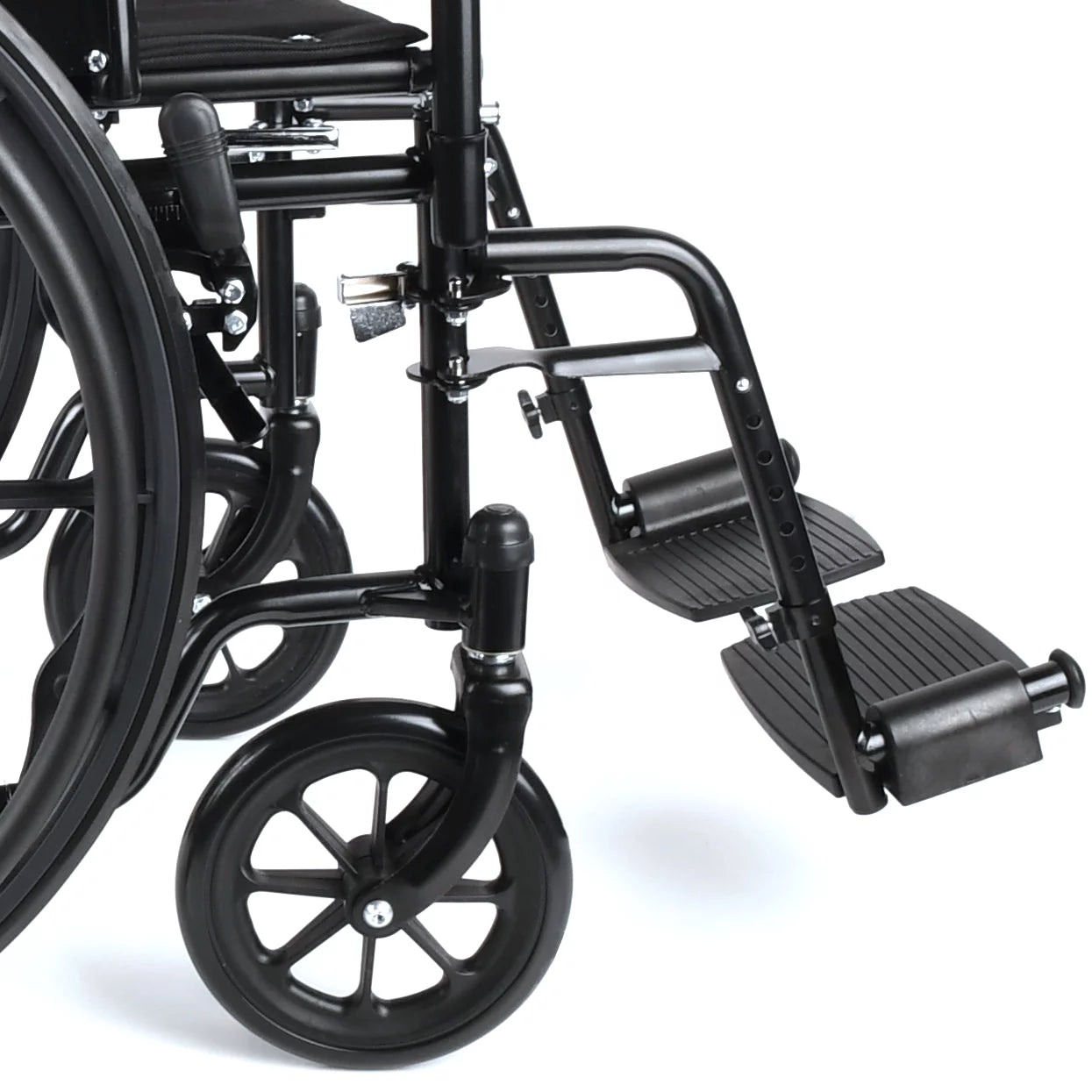 Lightweight Foldable Steel Wheelchair with 18" Seat and Swing-Away Footrests M928