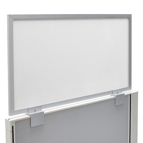 White 12" x 48" Polycarbonate Desk Privacy Panel B34892