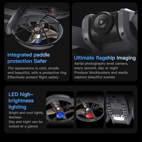 FPV Drone With VR Glasses Brushless Motor LED Lights RC Quadcopter Altitude Hold Obstacle Avoidance R911482
