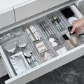 7pcs Clear Plastic Drawer Organizers Set V25913
