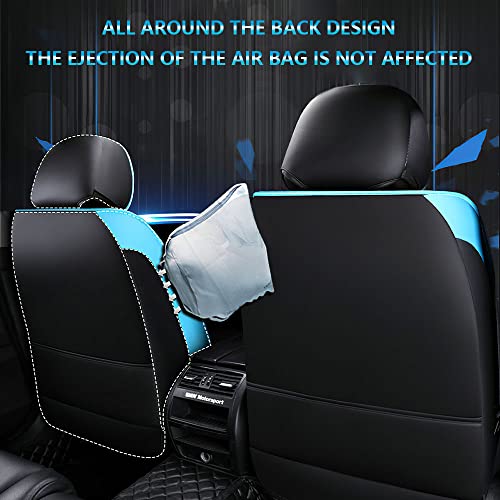 Black Red Waterproof Leather Car Seat Cover E756