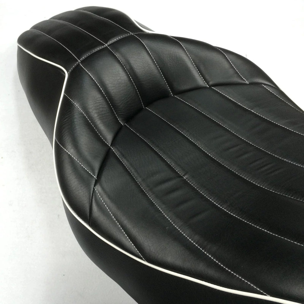 Black Leather Motorcycle Seat D62480