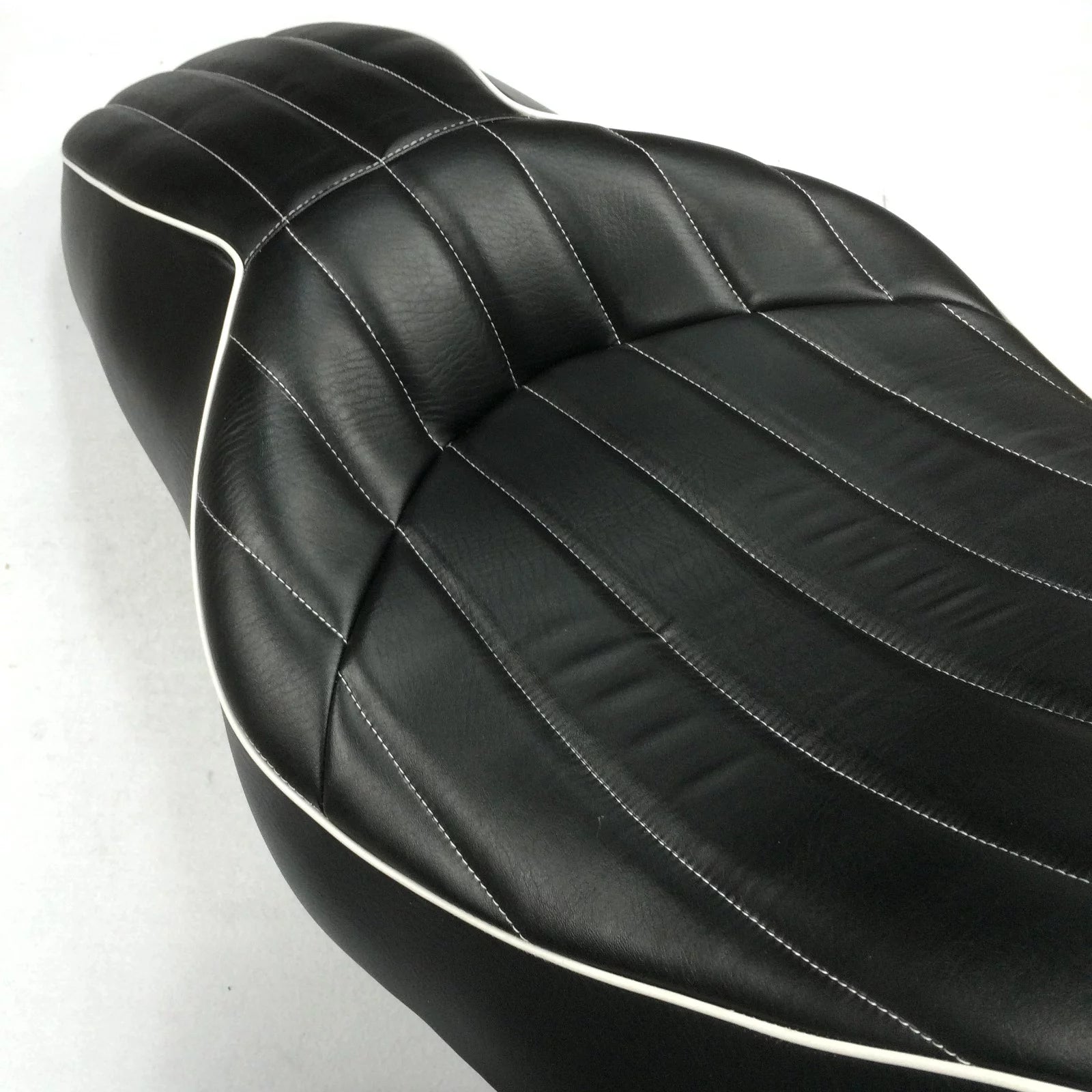 Black Leather Motorcycle Seat D62480