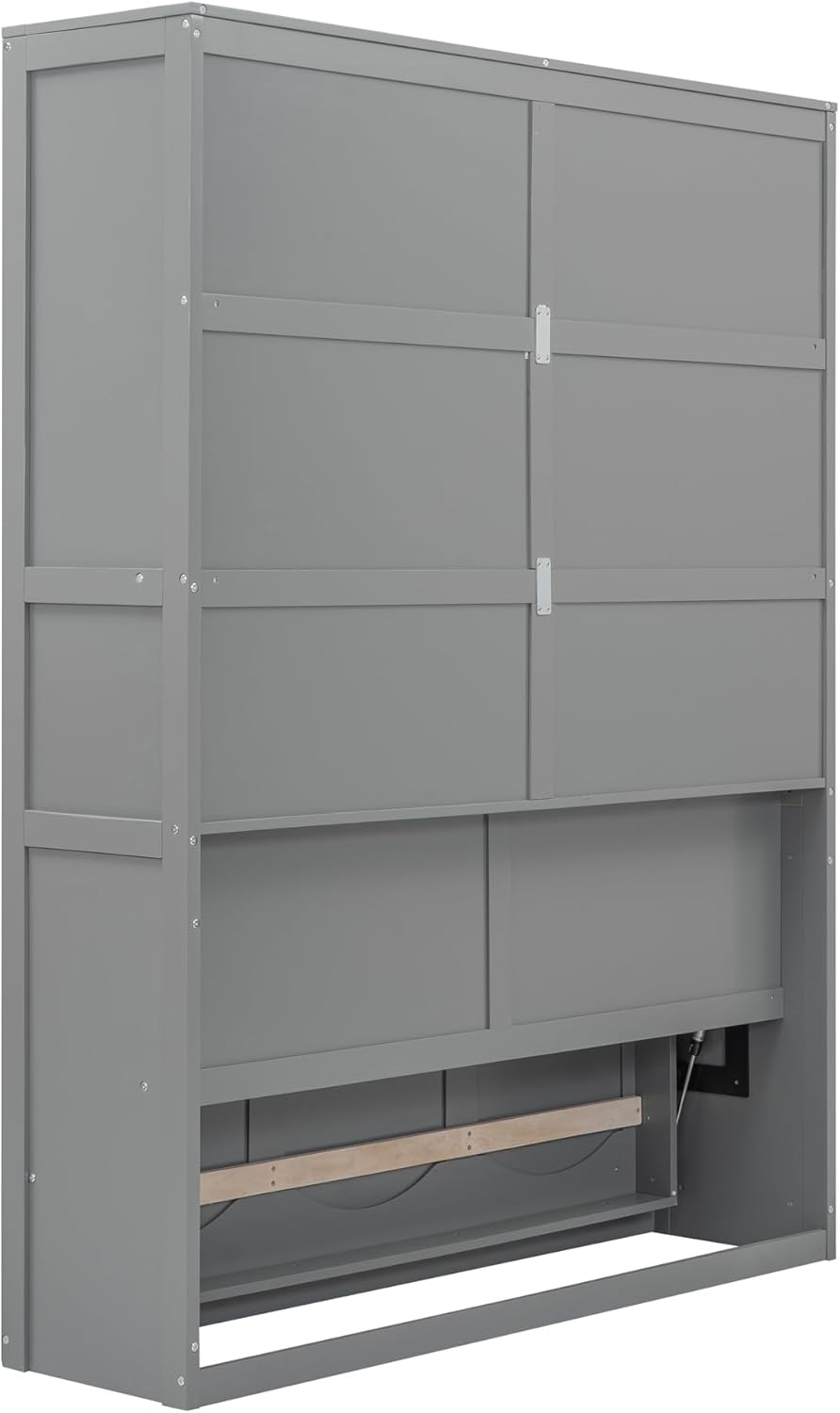 Queen Size Grey Wood Murphy Bed V359042