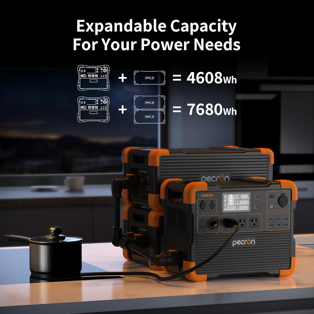 Portable Power Station 1536Wh 2200W LiFePO4 Battery Backup H986