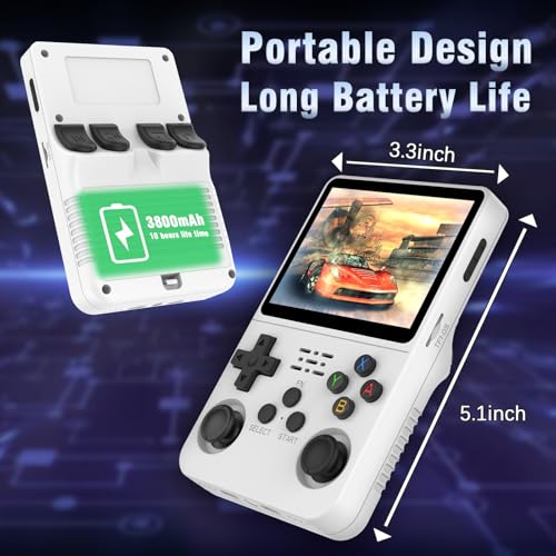 Black 3.5-Inch IPS Screen Handheld Game Console, 3500mAh, 128G S19587