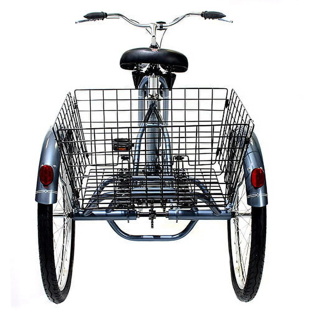 24 wheels Adult Tricycle with rear storage basket U655