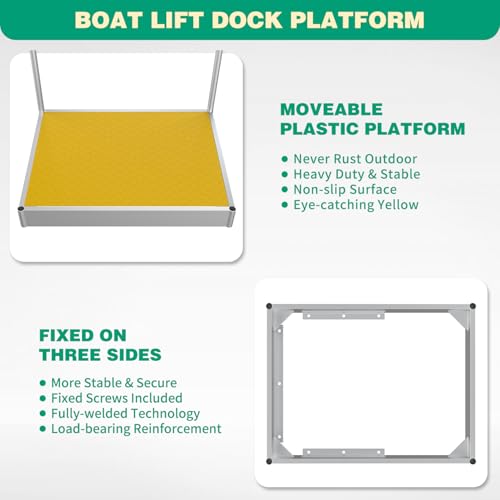Foldable Dock Boarding Platform with Handrail U8532