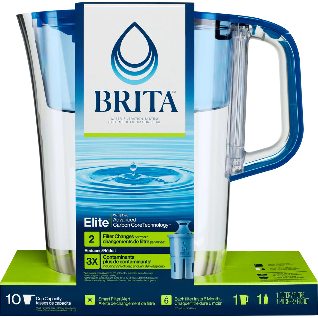 Large 10 Cup Blue Water Filter Pitcher R130