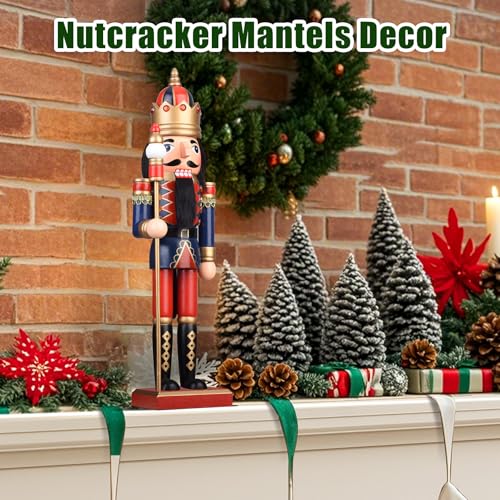 15 Inch Wooden Nutcracker King with Scepter N72699