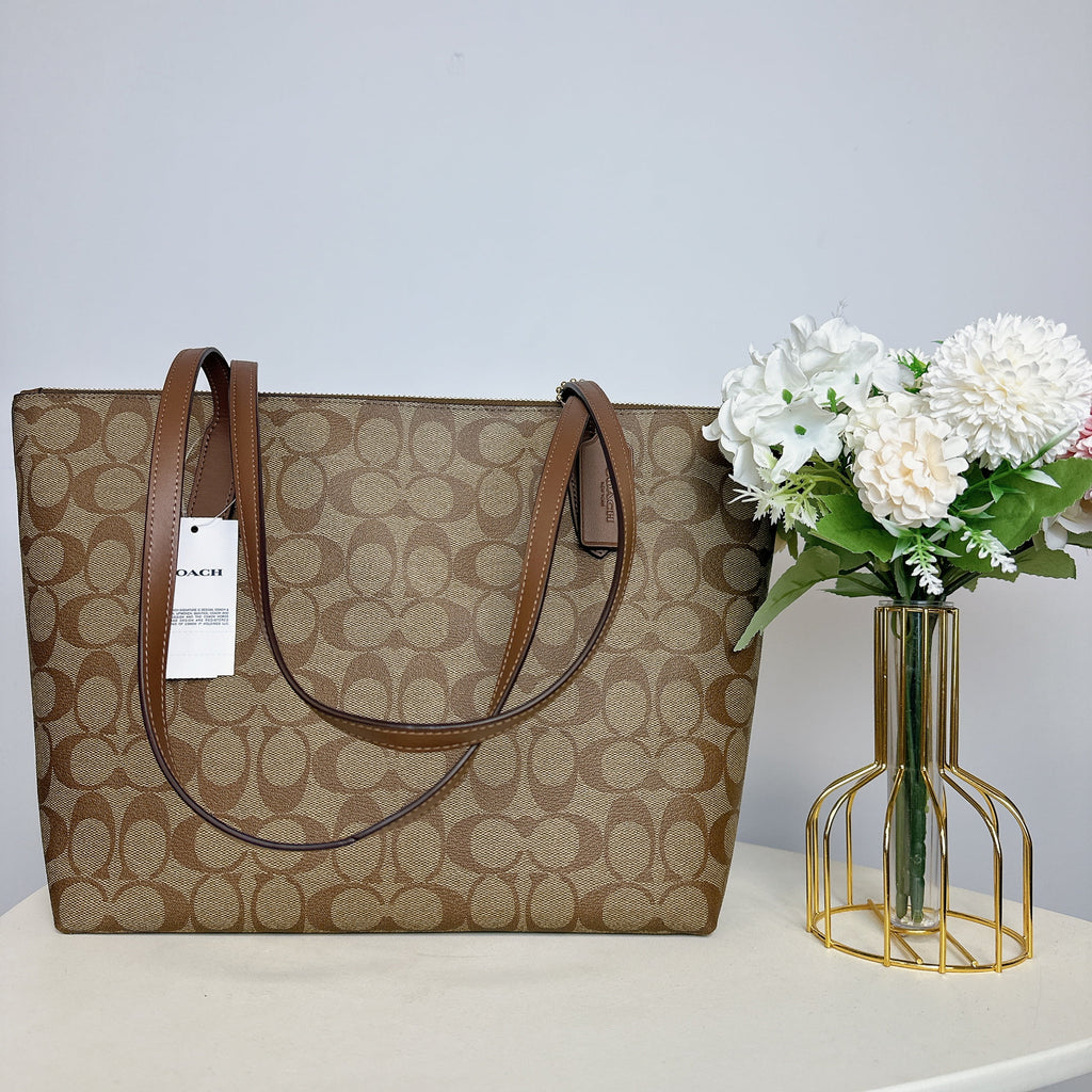 Khaki Zip Tote K847517