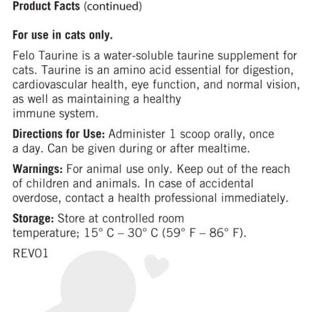 Taurine Supplement for Cats E66246