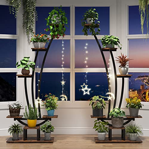 6-Tier Tall Metal Plant Stand Pack of 2 O94738