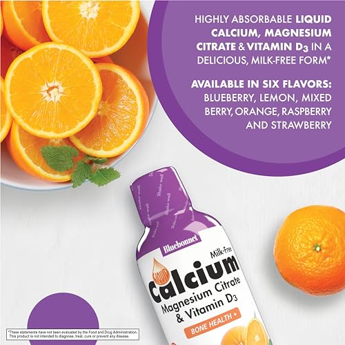 Liquid Calcium Citrate Magnesium Citrate Vitamin D3 Raspberry Flavor 16 Fl Oz R8375