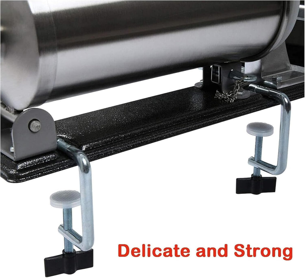Stainless Steel Horizontal Sausage Stuffer Machine, 6LBS/3L, Manual Sausage Filler with 4 Filling Tubes D215