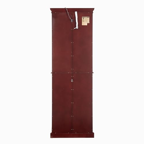 Lighted Glass Curio Display Cabinet with Adjustable Shelves and Mirrored Back K802503