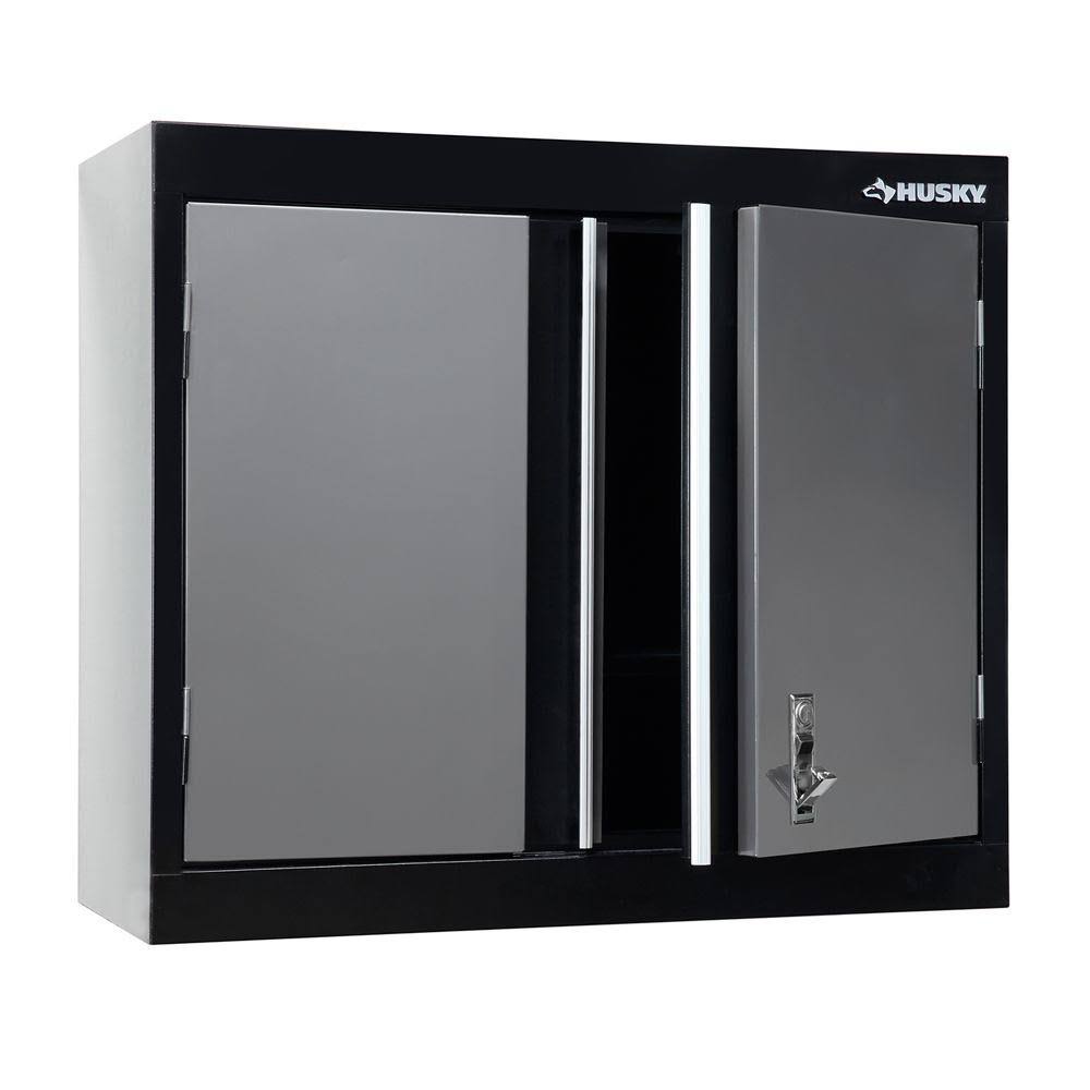 Black Steel Garage Wall Cabinet U98419