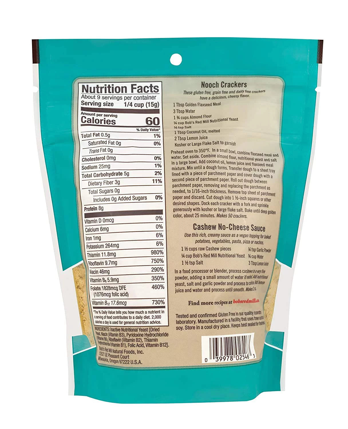Nutritional Yeast Large Flake Gluten Free 5 oz Pack of 2 H66404