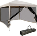 10' x 10' Pop Up Canopy Tent with Netting, Height Adjustable, with Carry Bag K5983