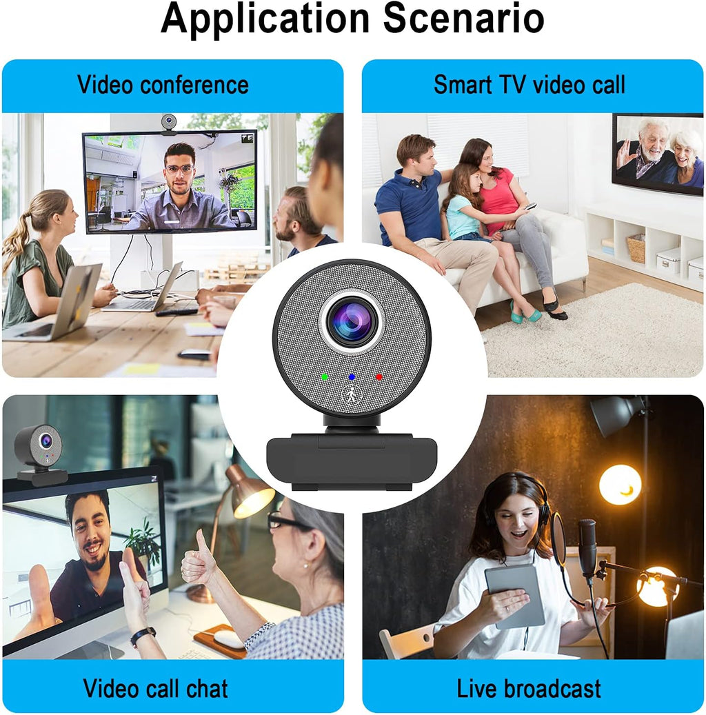 1080P USB Webcam with Adjustable View K92065