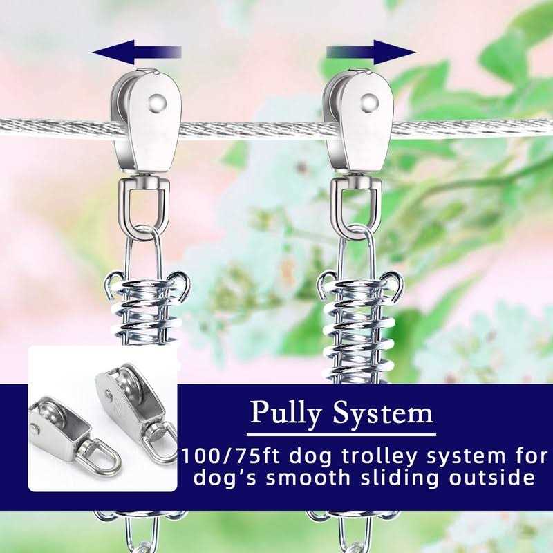 Dog Tie Out Runner with 10ft Pulley Runner Line Y20947