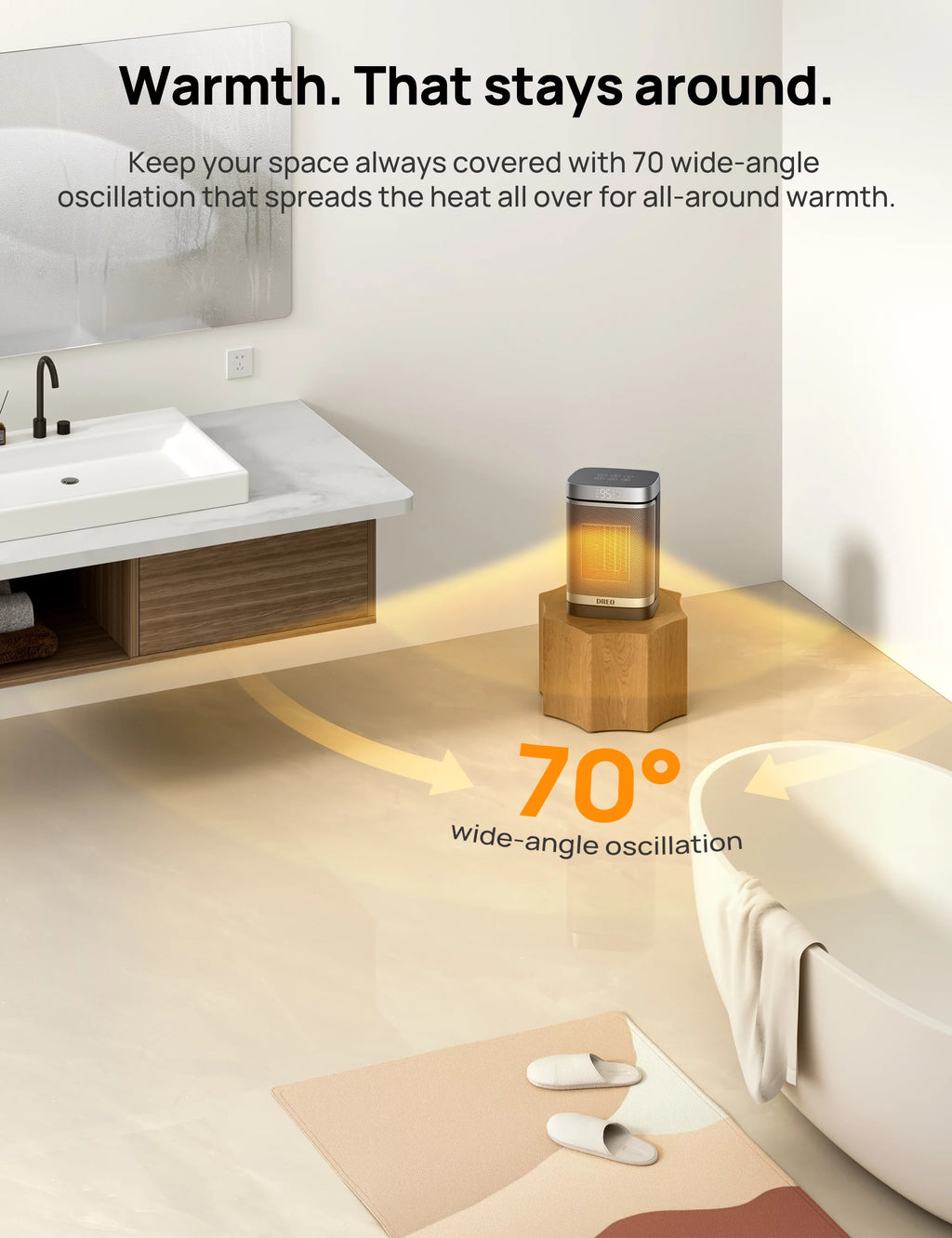 1500W Ceramic Electric Space Heater with Digital Thermostat E28650