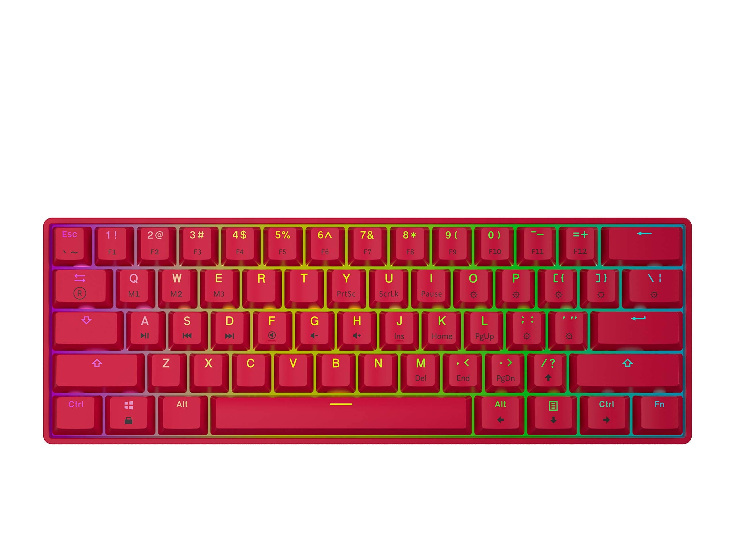 61 Keys Wired Mechanical Gaming Keyboard with RGB Backlit Z3565