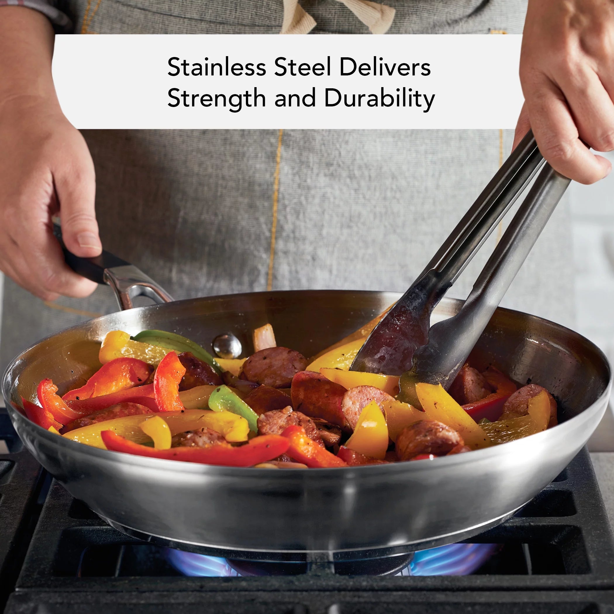 Stainless Steel 10 Piece Pots and Pans Set C609626
