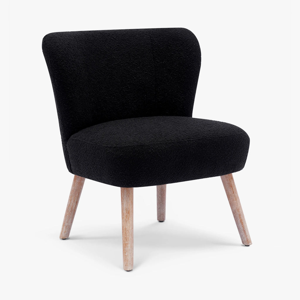 Black Boucle Accent Chair N78712