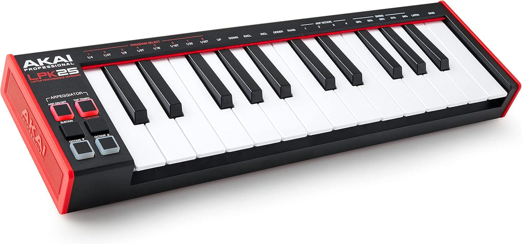 USB MIDI Keyboard and USB MIDI Controller with 25 Synth Keys and 8 RGB MPC Drum Pads V524707
