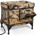 Forest Green 26"x16"x18" Insulated Outdoor Cat Shelter with Heater J2717