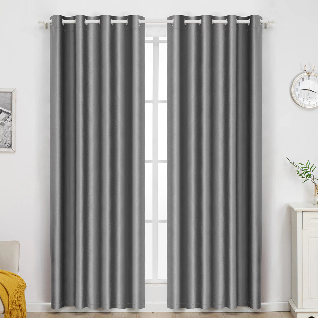 Gray 52x84 inch 100% Blackout Curtain Single Panel C6821