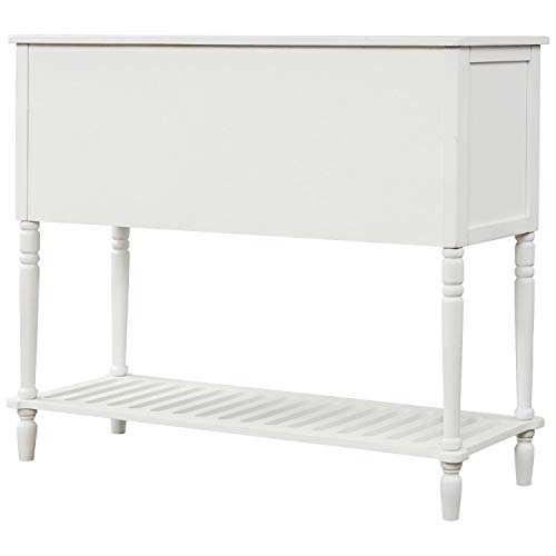 Antique Navy Buffet Sideboard Console Table with 2 Storage Drawers, 2 Cabinets & 1 Bottom Shelf H929368