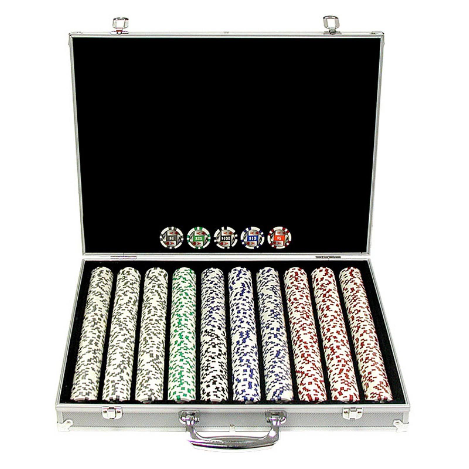 1000 11.5 Gram Chip Set with Aluminum Case D4651