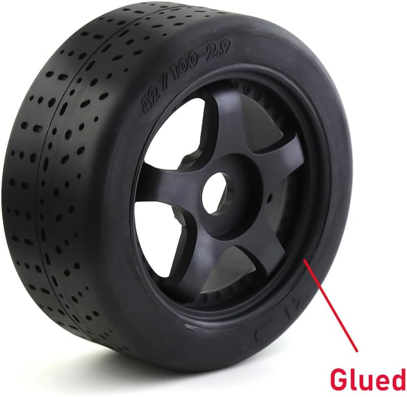 4pcs Pre-Glued RC Tire Sets with 17mm Hex Sleeve Y45249